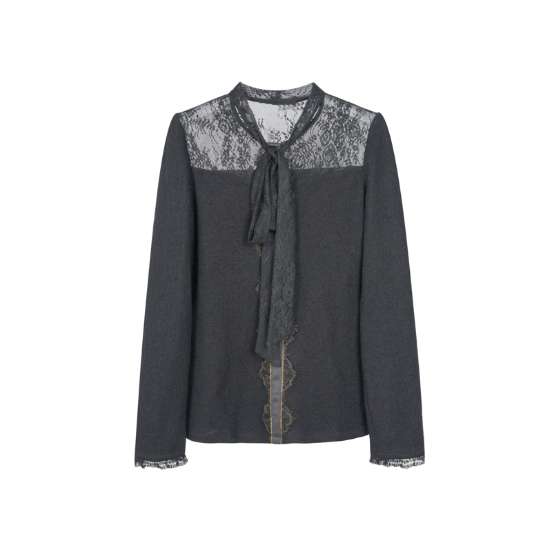 【小余专属】春季衬衫蕾丝气质衬衣长袖时尚百搭CB3242234019
