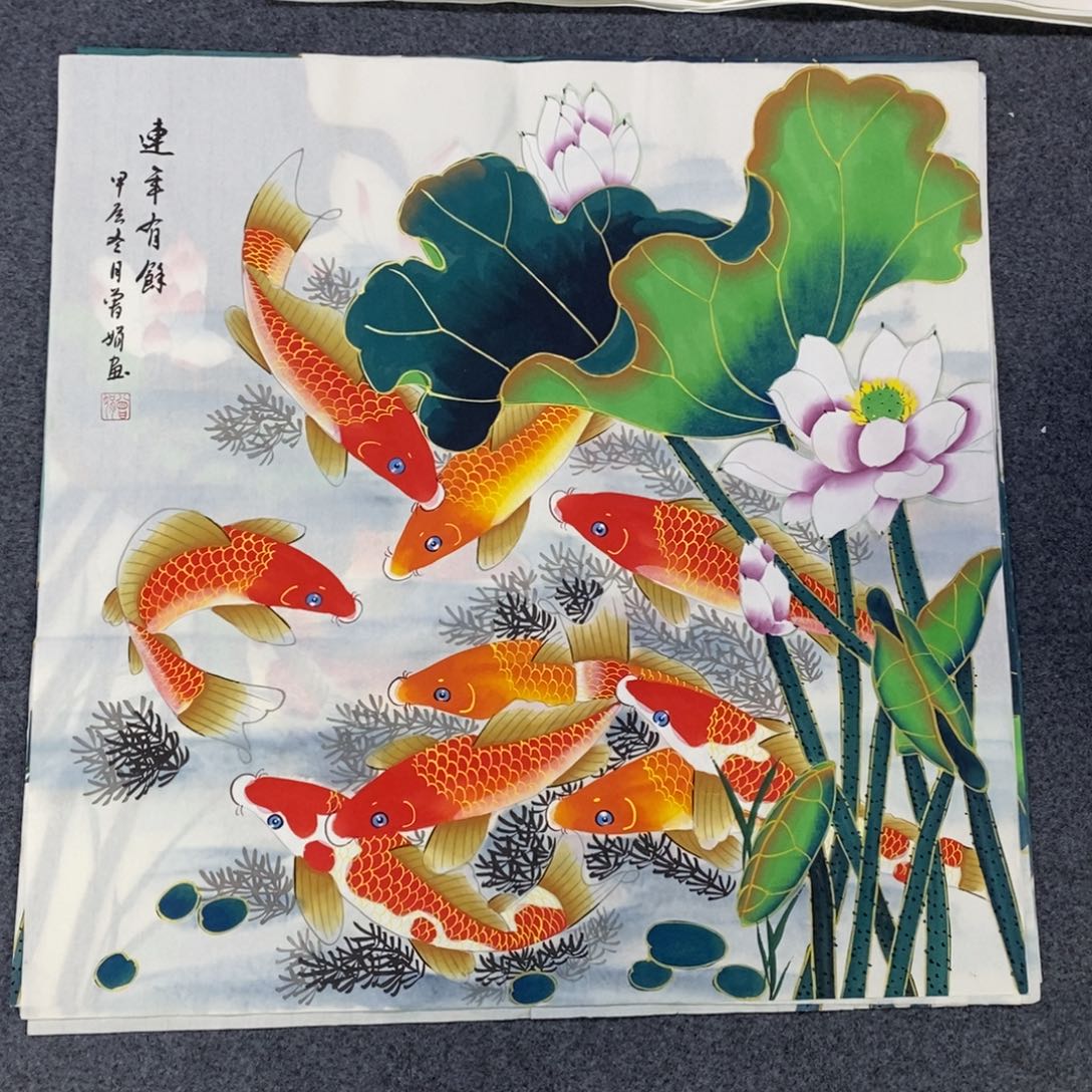 国画尺寸68✖️68四尺斗方纯手绘