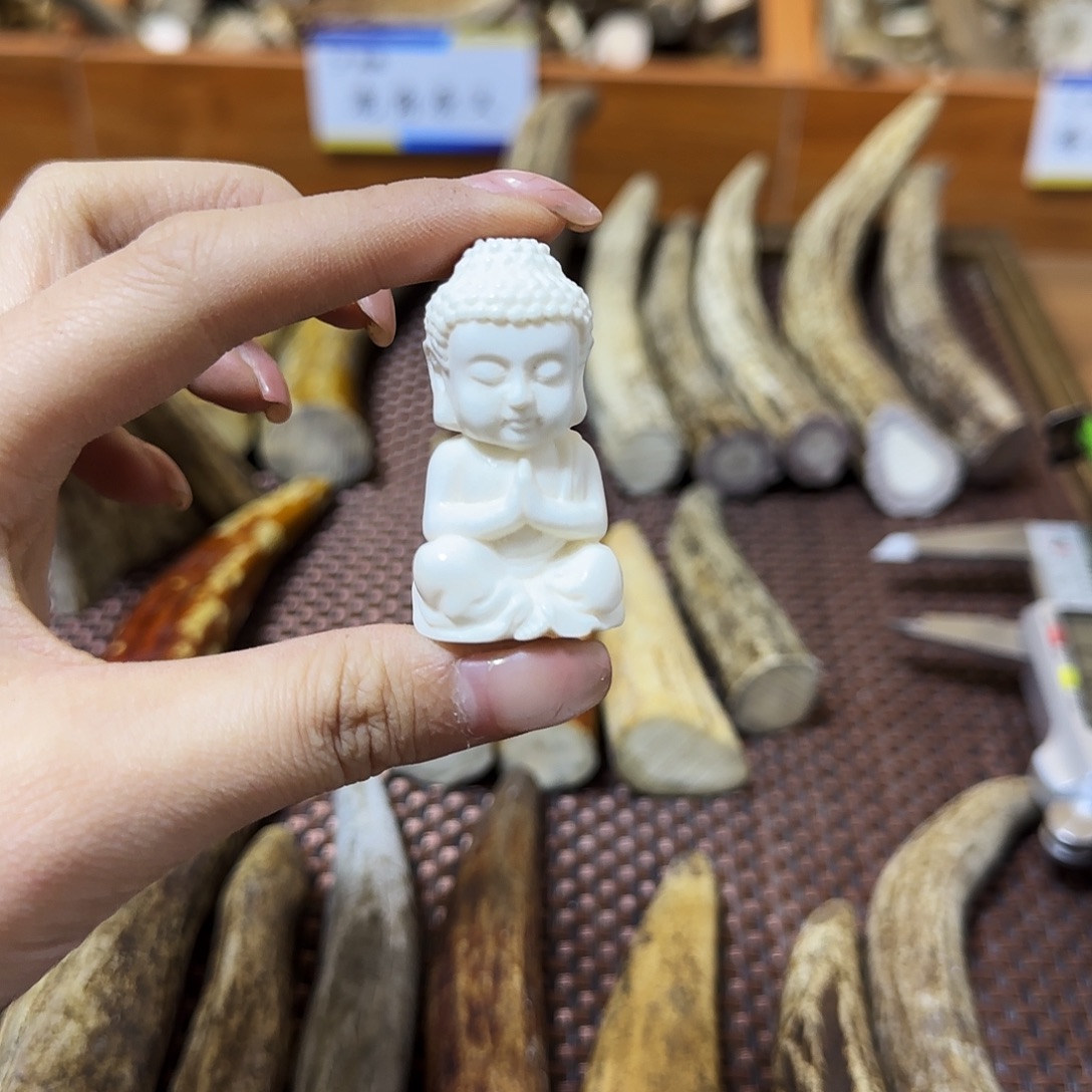 鹿骨手串/手链小佛头