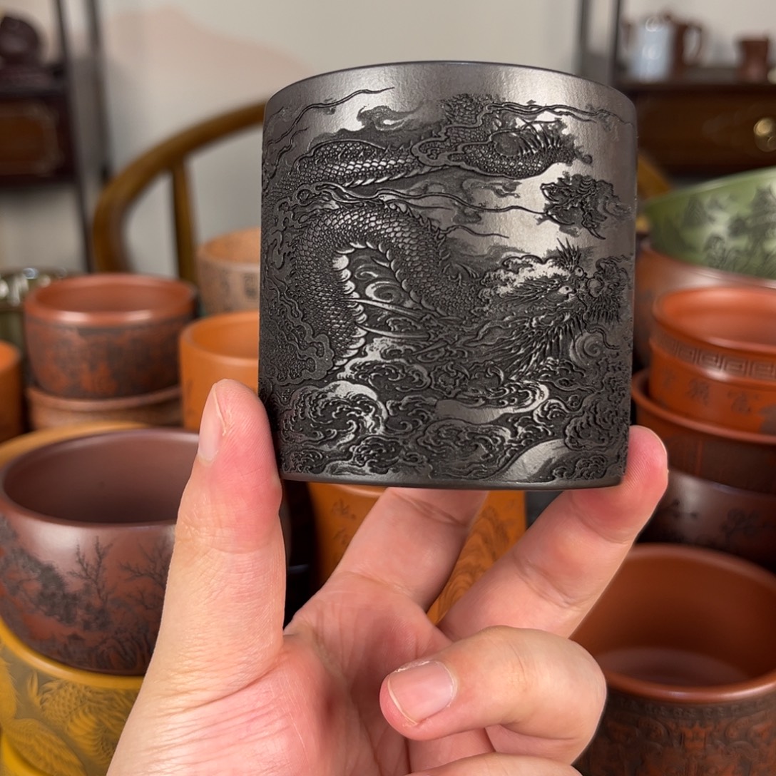 茶杯紫砂紫砂主人杯 手工制作