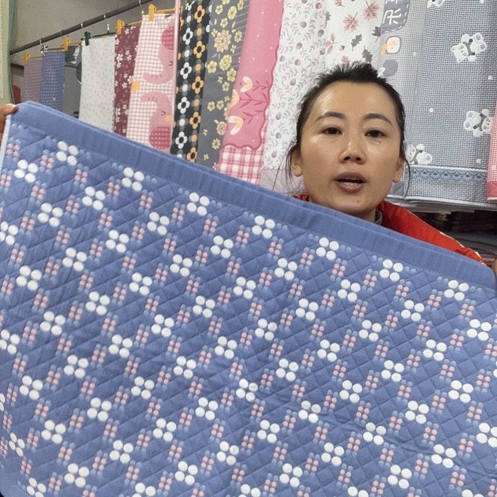 棉特价蓝色圈圈花