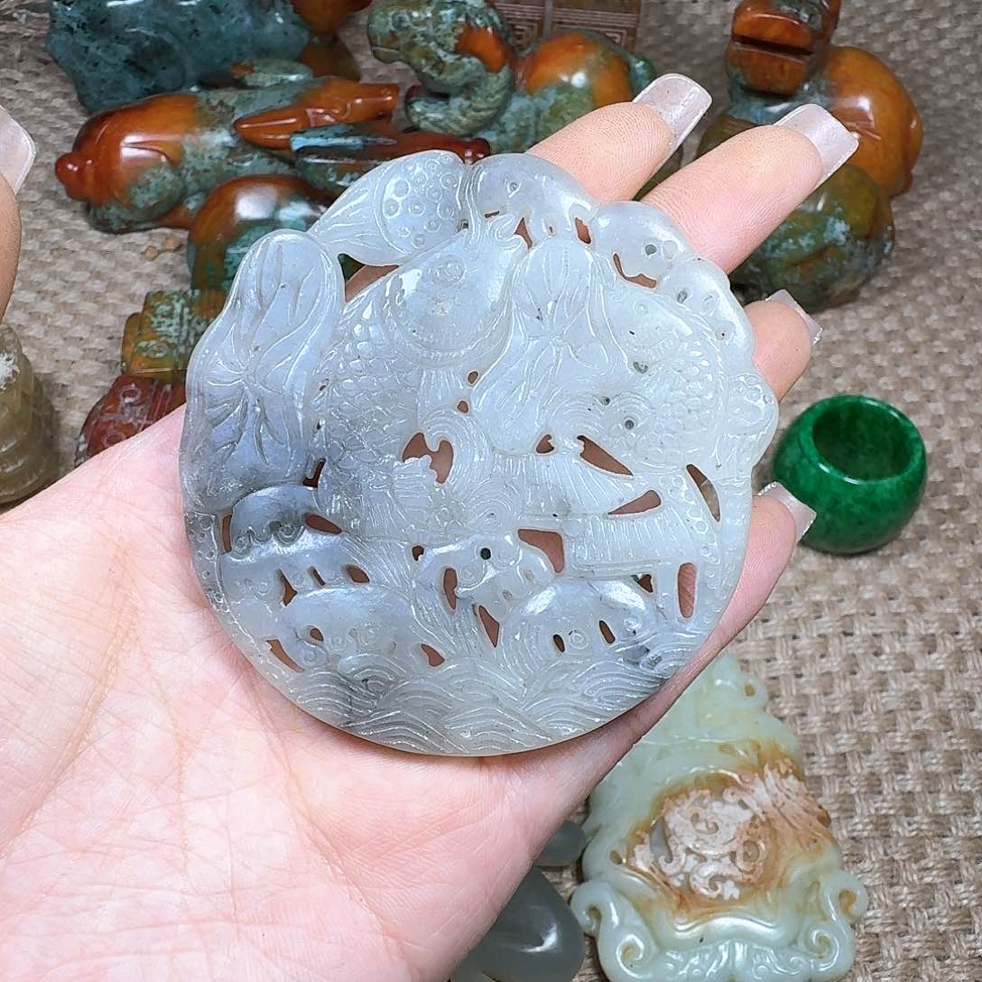 白玉菩提吊坠挂件