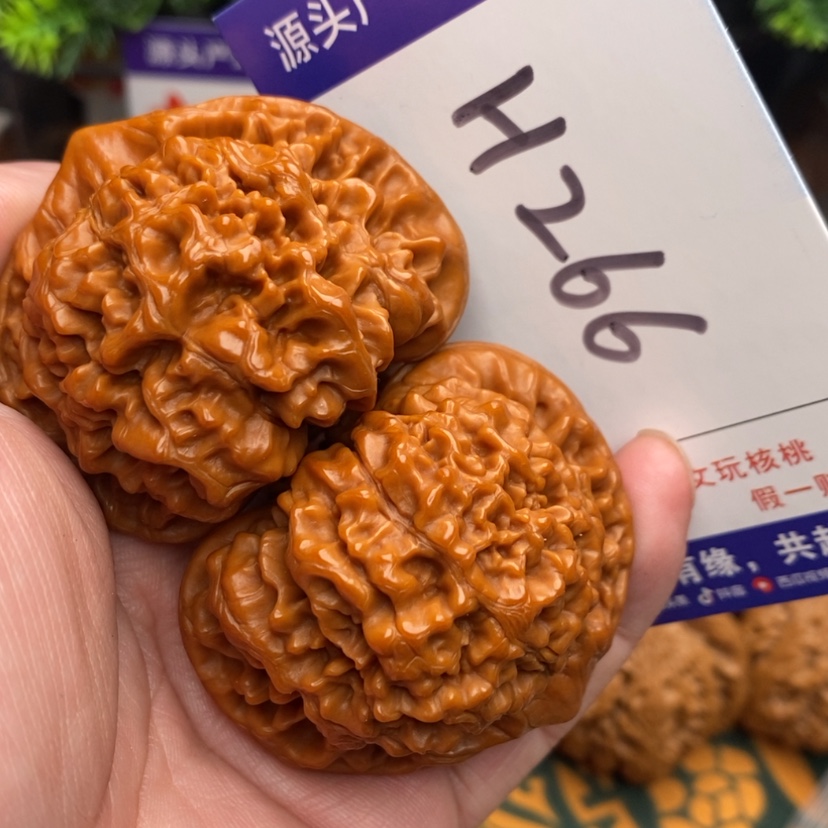 【闪购商品】文玩核桃把件大官帽麒麟