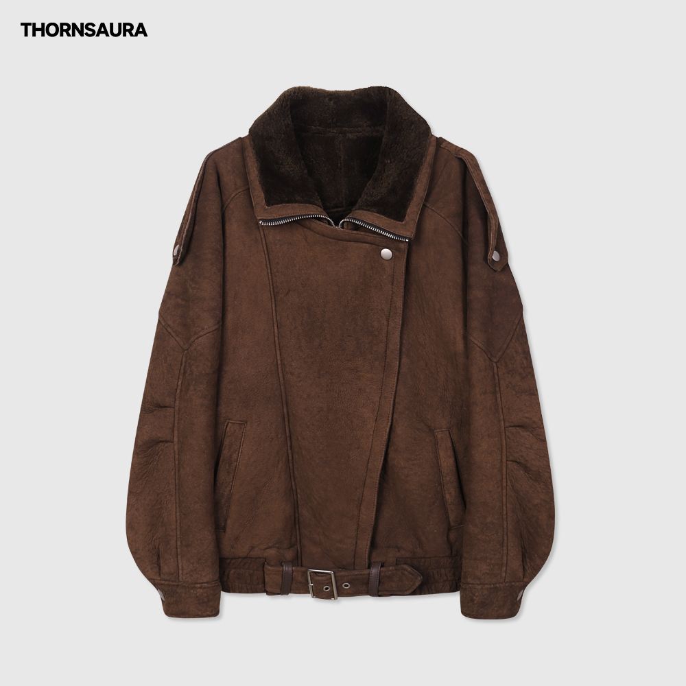 棘光THORNSAURA 高阶重磅皮毛一体夹克皮草T2410WX962