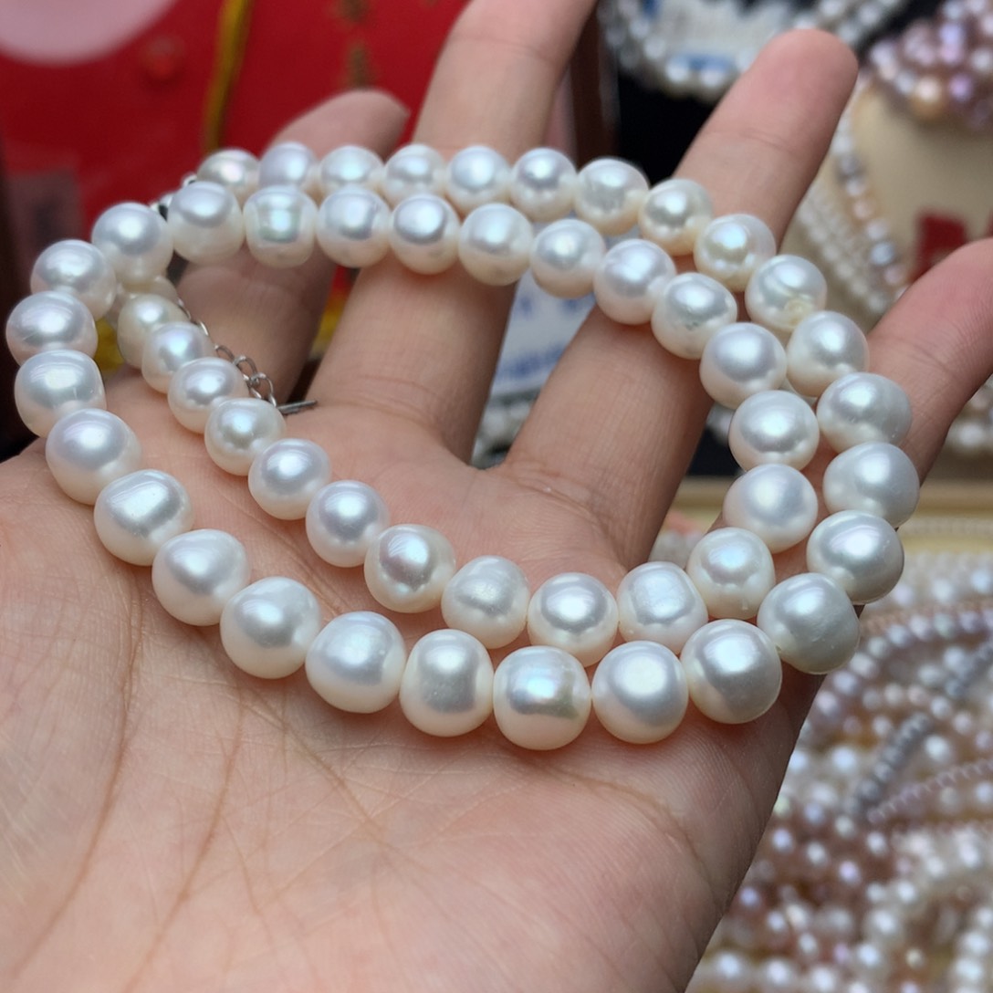 未镶嵌淡水珍珠8-9不***@a95项链