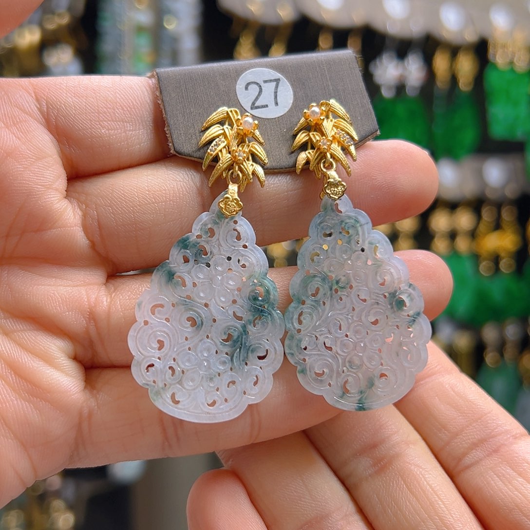 未镶嵌翡翠耳饰翡翠