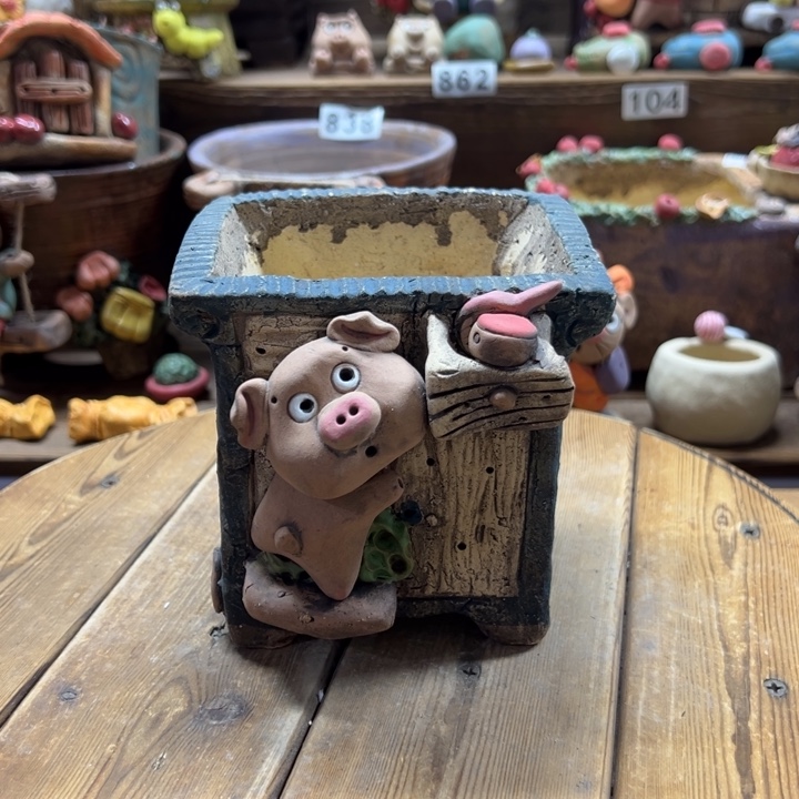 嘻哈多肉花盆百搭