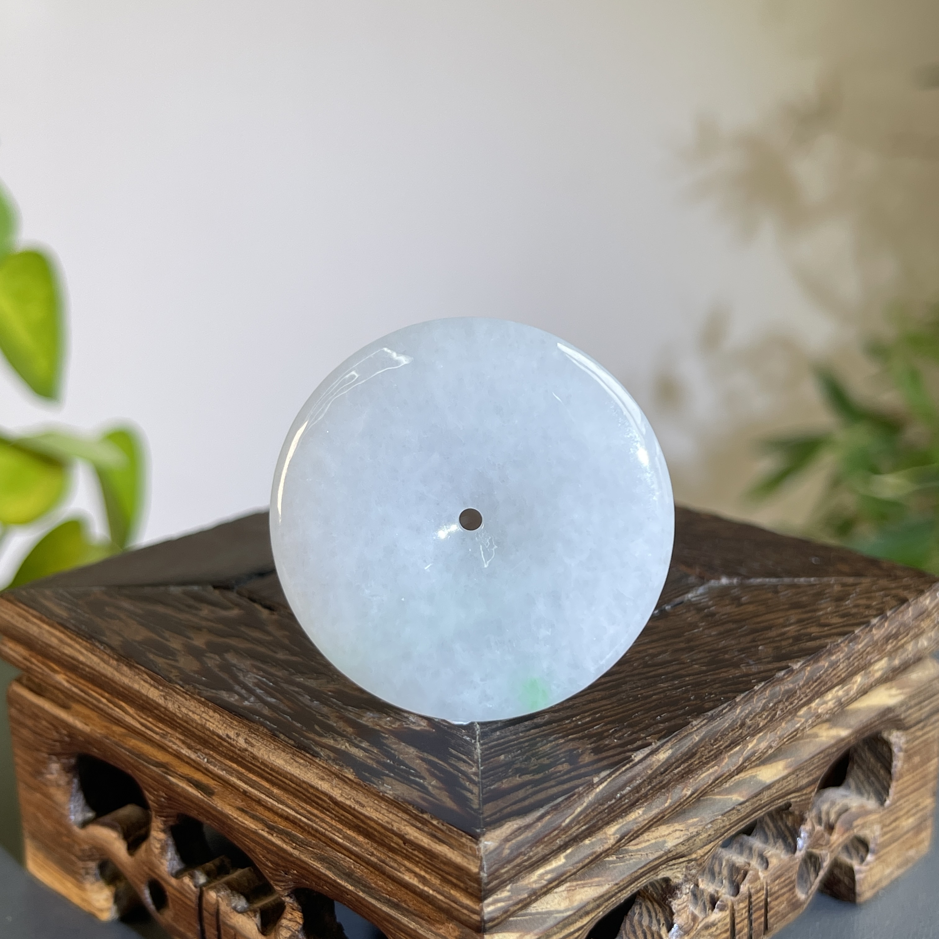 JTA14-38  天然缅甸A货翡翠 平安扣