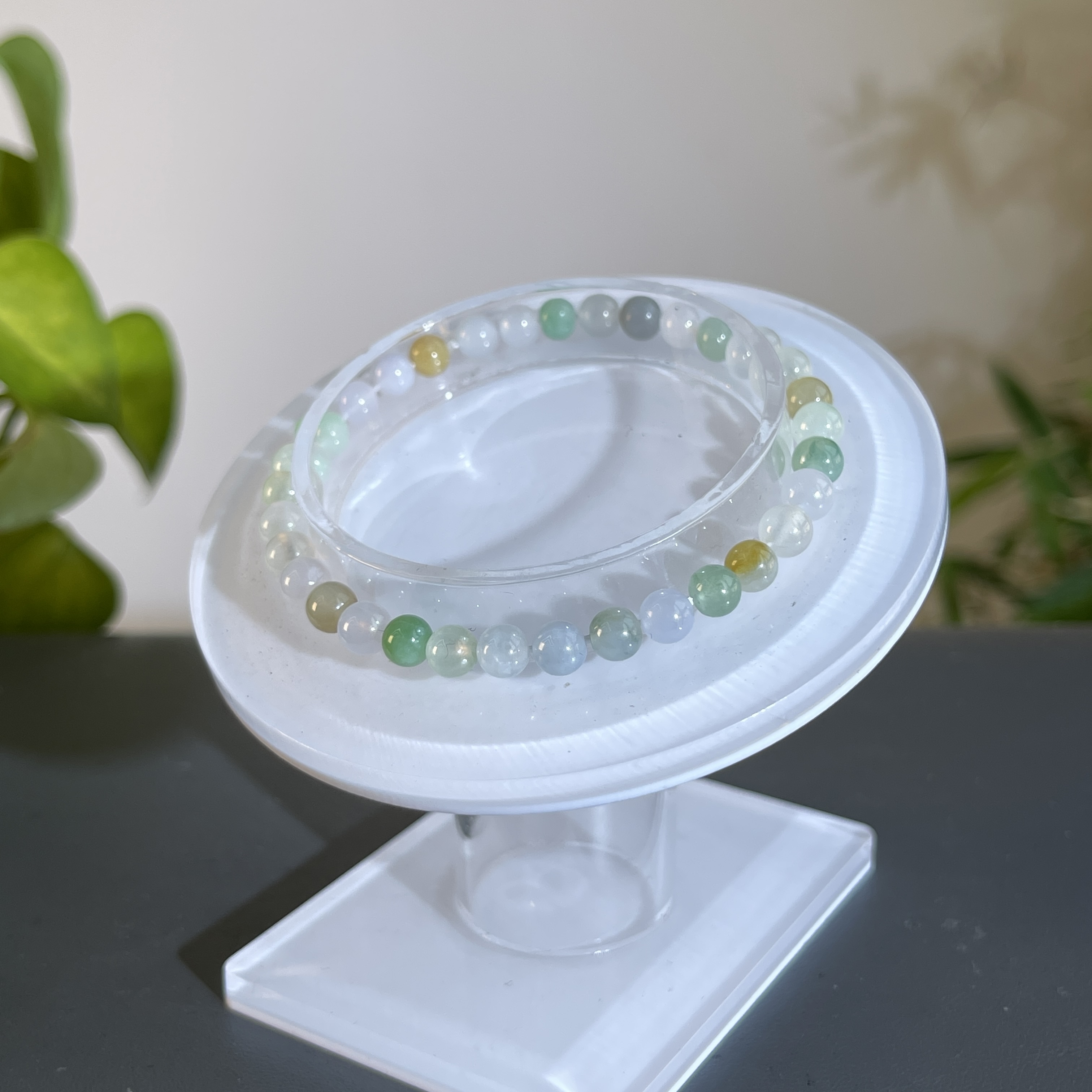 JXB23-48  天然缅甸A货翡翠 翡翠手串