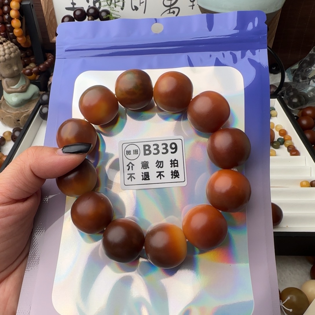 菩提根/象牙果手串雨**瞳B339微瑕