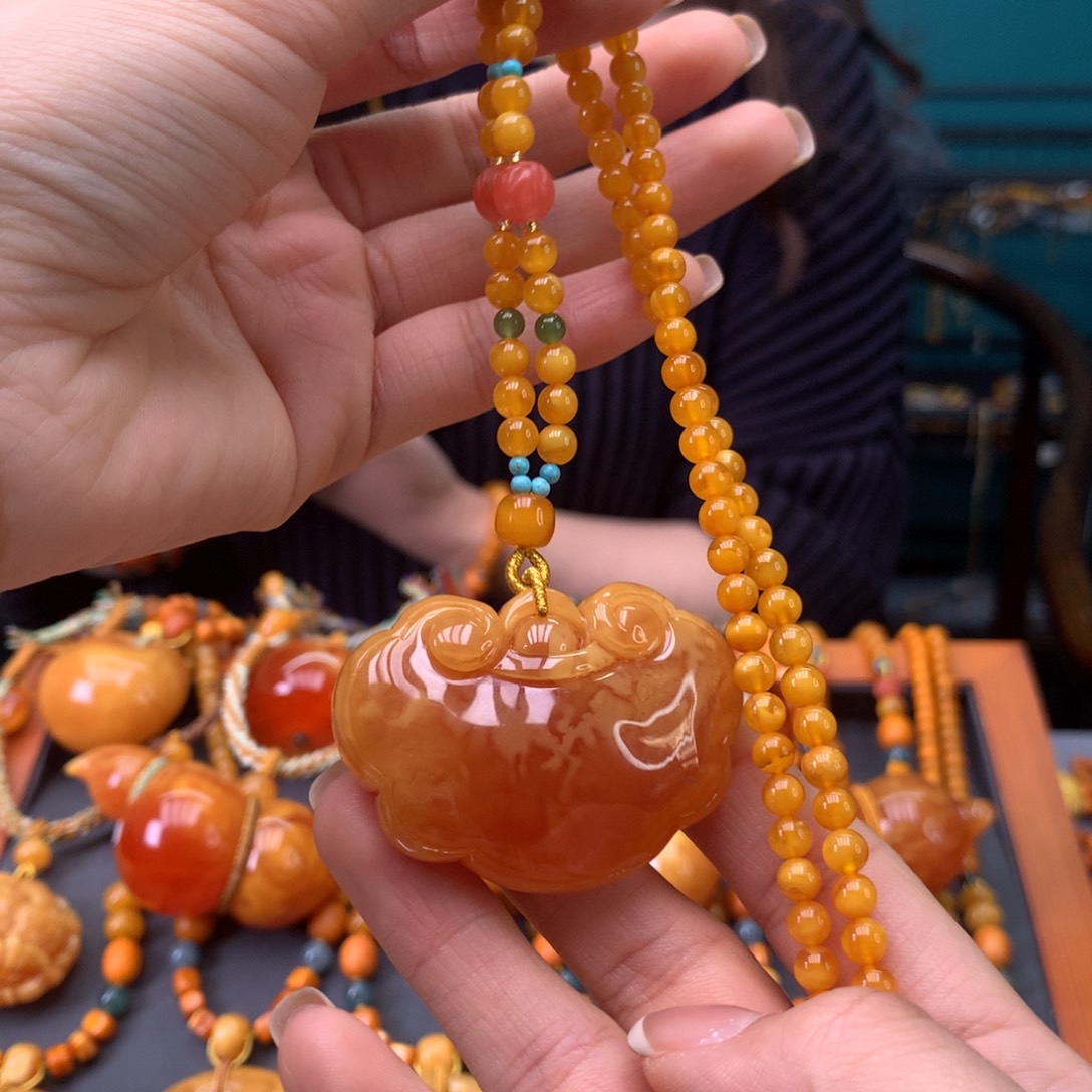 蜜蜡未镶嵌颈饰天然