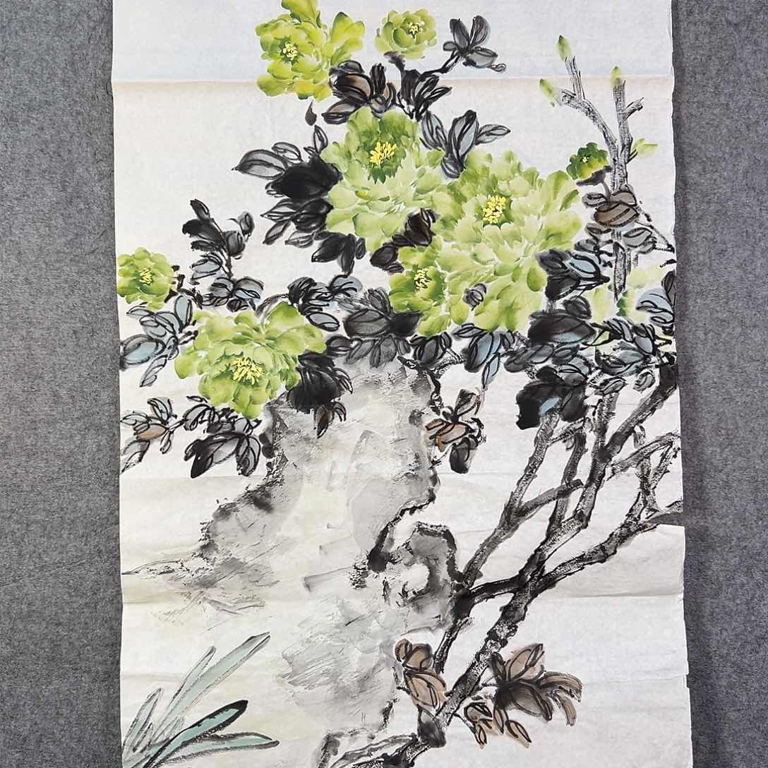 国画861 花鸟在此处飞翔也不太方便