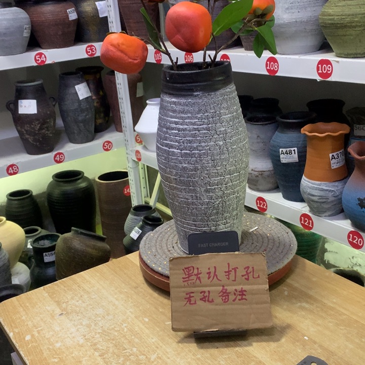 【闪购商品】红陶粗糙盆默认打孔高29口10