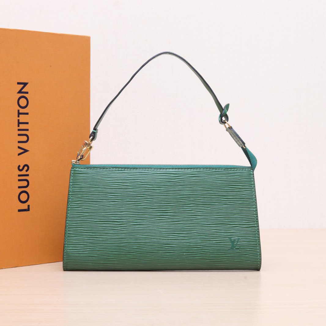 95新 LouisVuitton/路易威登  绿色 单肩包中古腋下包P205639315