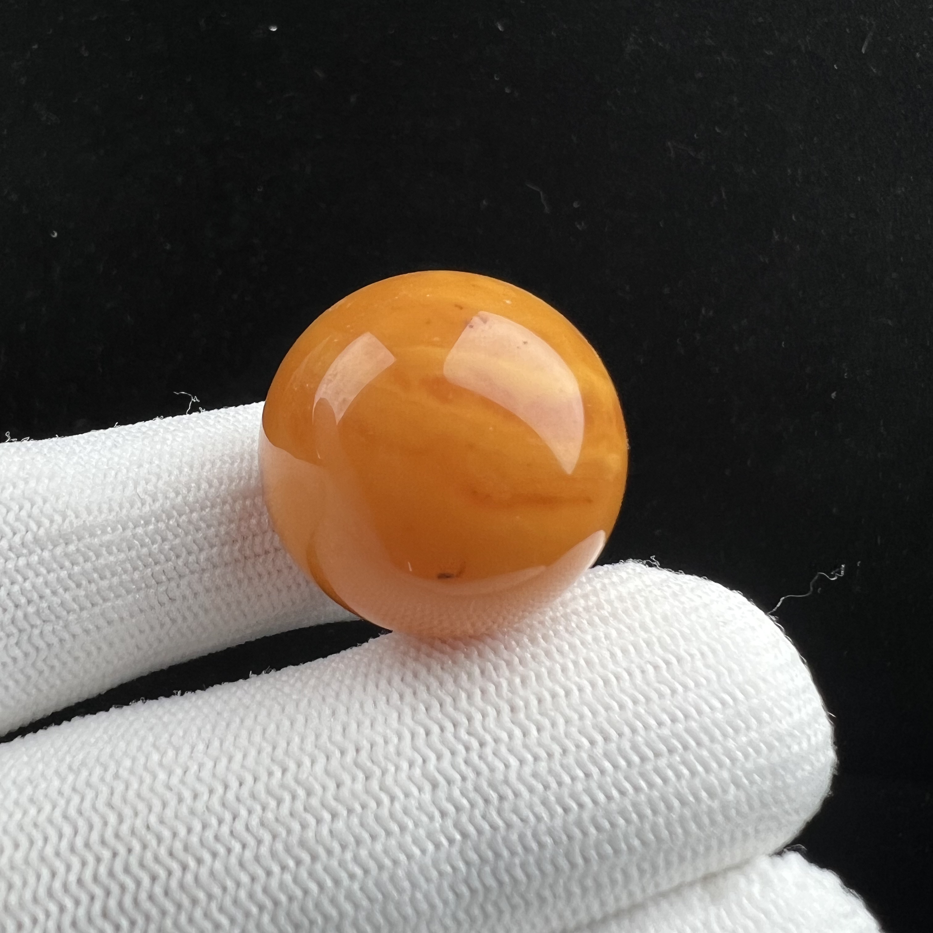 D19-68 瑕疵特价 天然蜜蜡圆珠 23.1mm 支持复检 假一发四