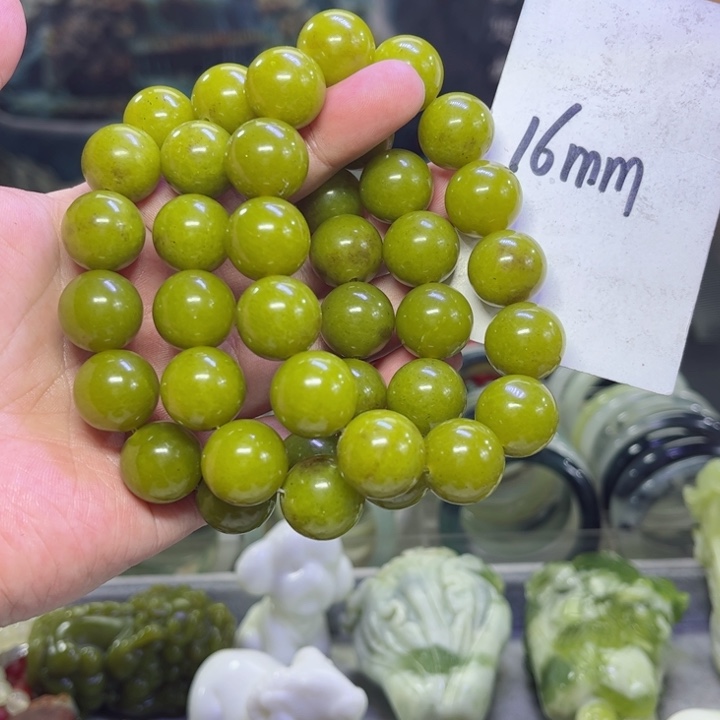 蛇纹石玉手串多样性发货未镶嵌