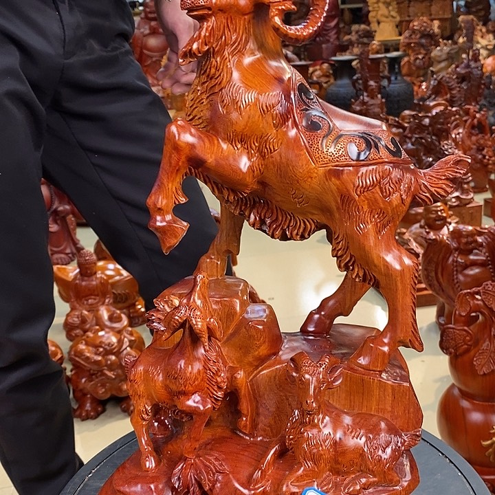 大果紫檀（缅甸花梨）缅甸花梨木三羊