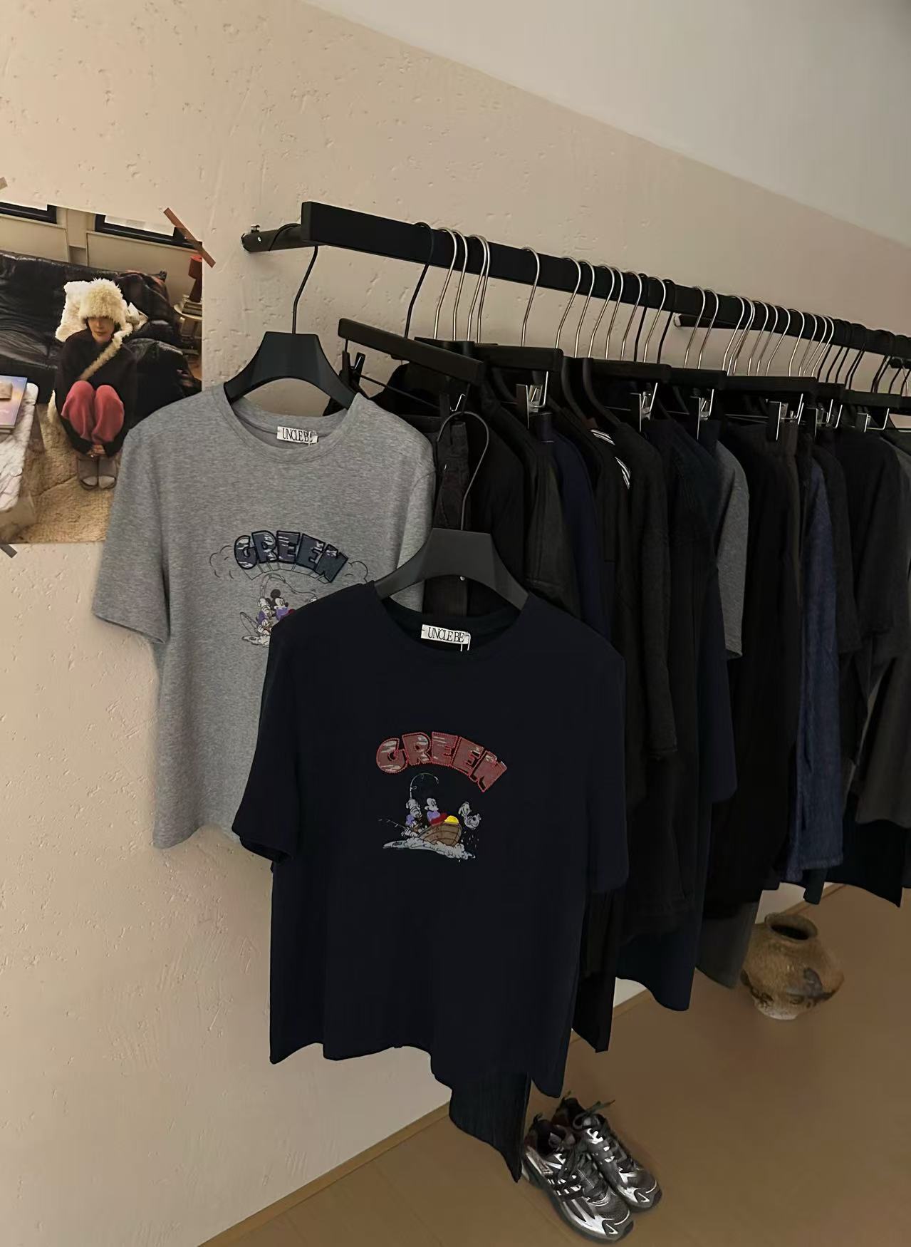 温柔瑶-Uncle Be秋款福利#韩系百搭卡通米奇印花短袖#7578