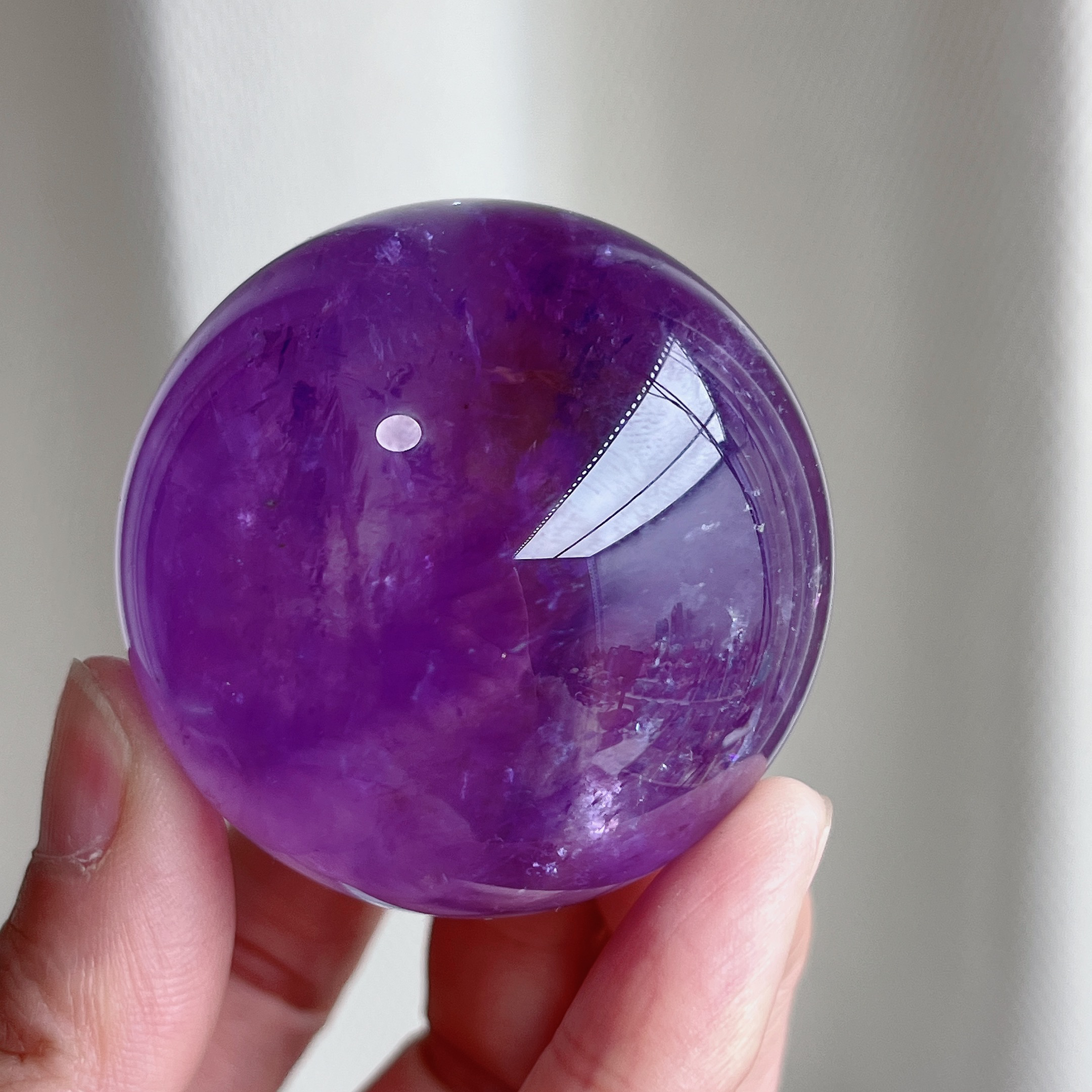 天然巴西紫水晶球49mm