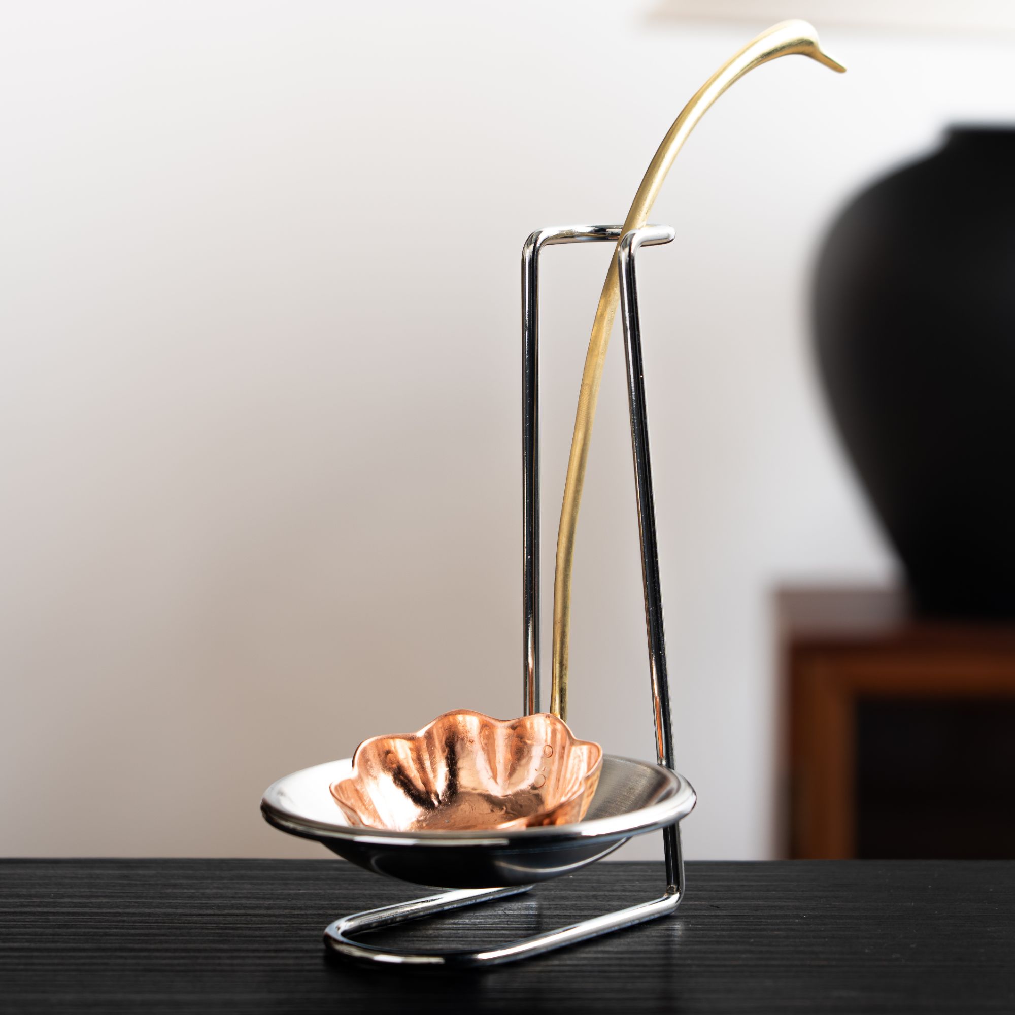 [铜言堂]紫溪堂纯铜手工天鹅汤勺