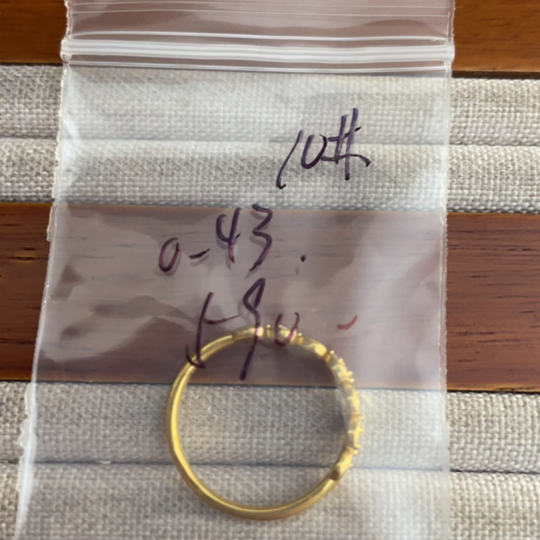 克重0.43 10号 麦穗6D戒指 足金999