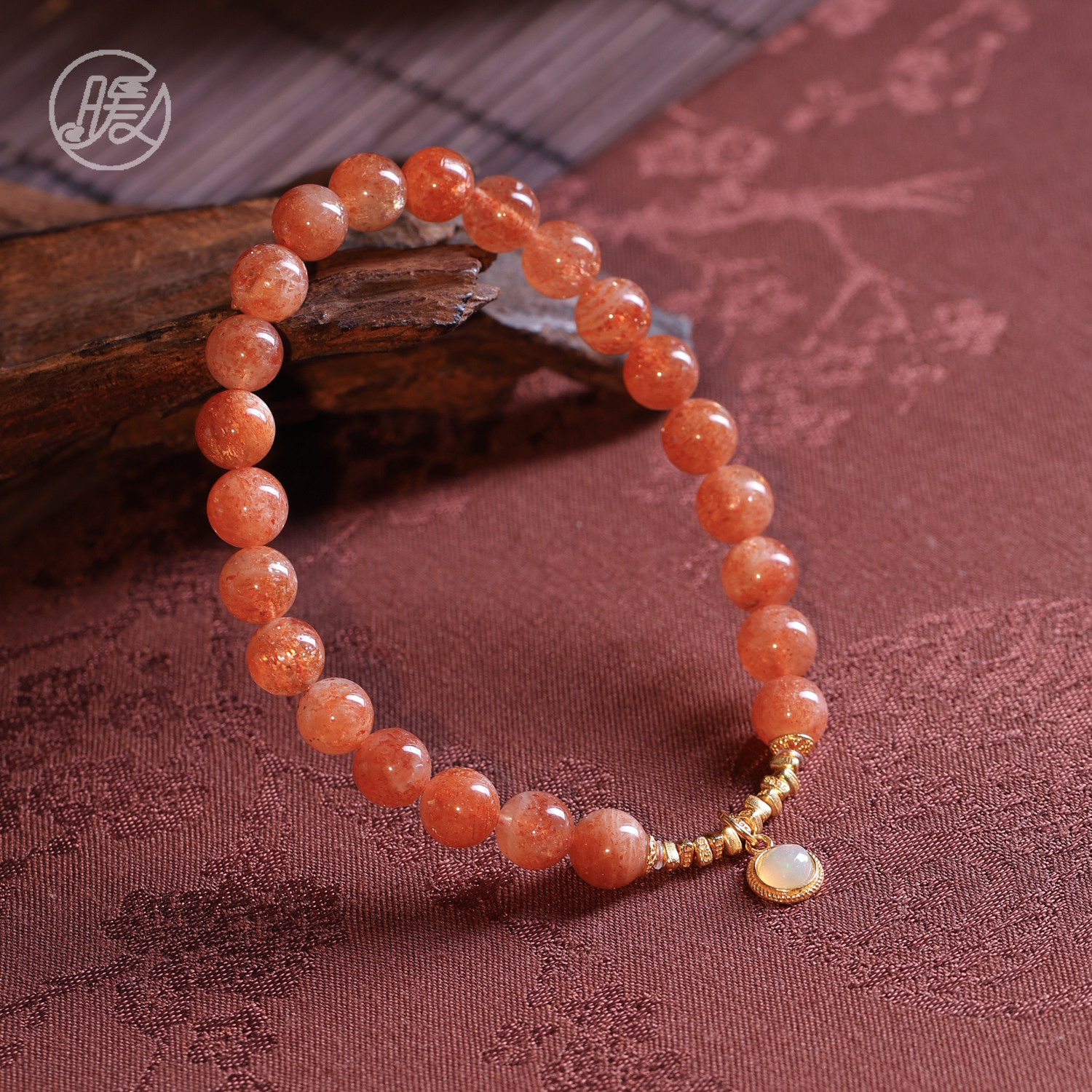 单圈长石手串7mm搭配碎银配件手链D2971多样性发一