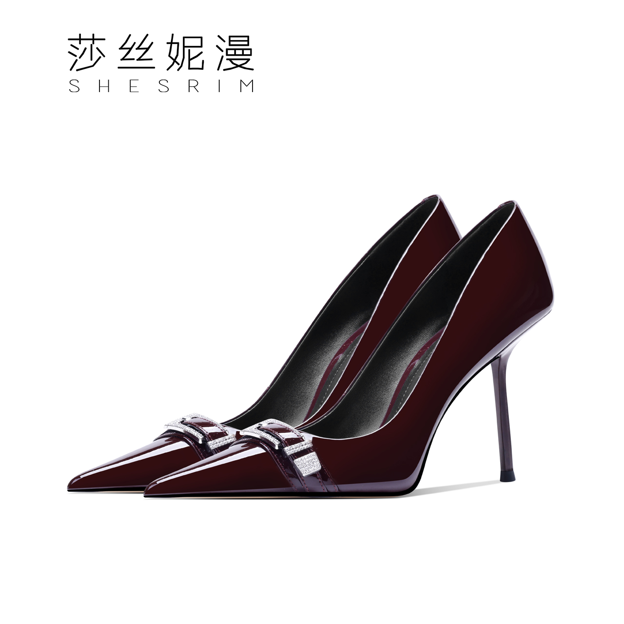 33-2025秋季新款时尚百搭高跟鞋女士新款尖头细高跟真皮高跟单鞋