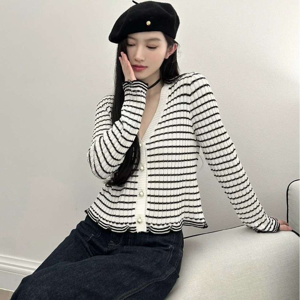 99新 DIOR/迪奥 黑白条纹套装 GM004567