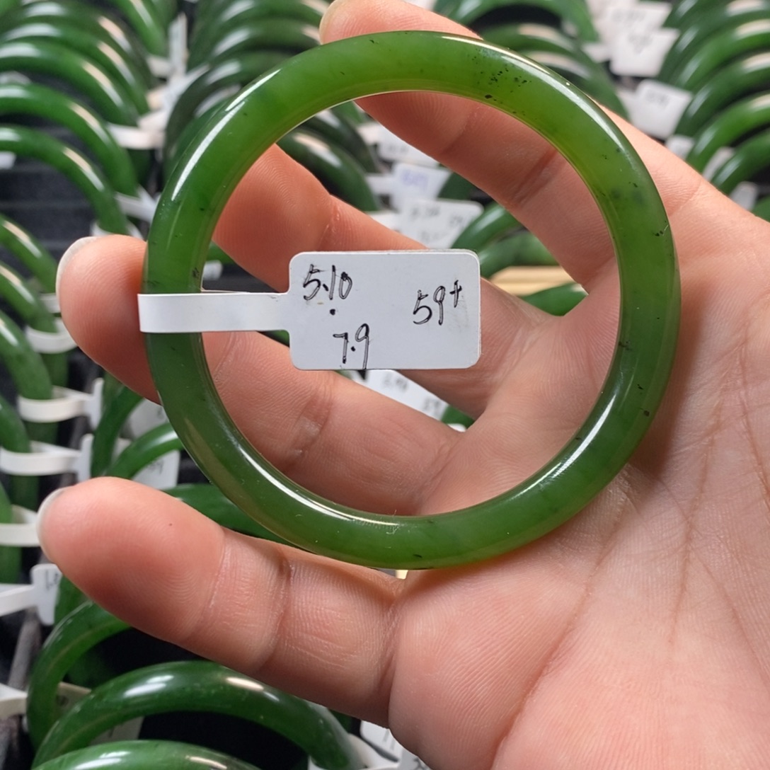 和田玉（碧玉）未镶嵌手镯59