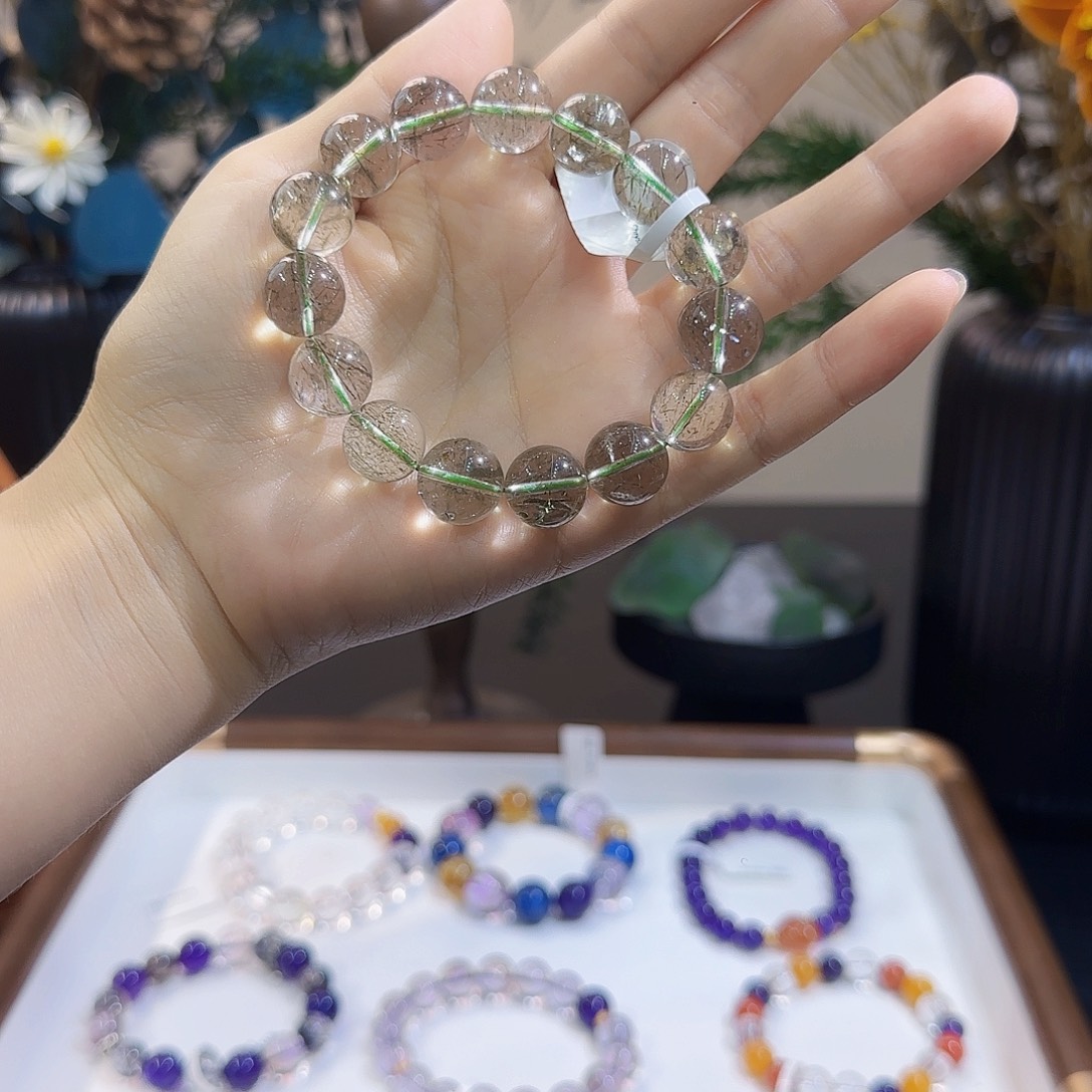 未镶嵌手串水晶绿发晶