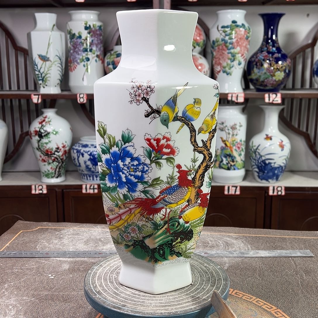 摆件陶景德镇陶瓷6牡丹