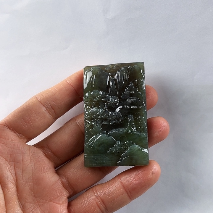 吊坠(不含链)未镶嵌和田玉雨**天