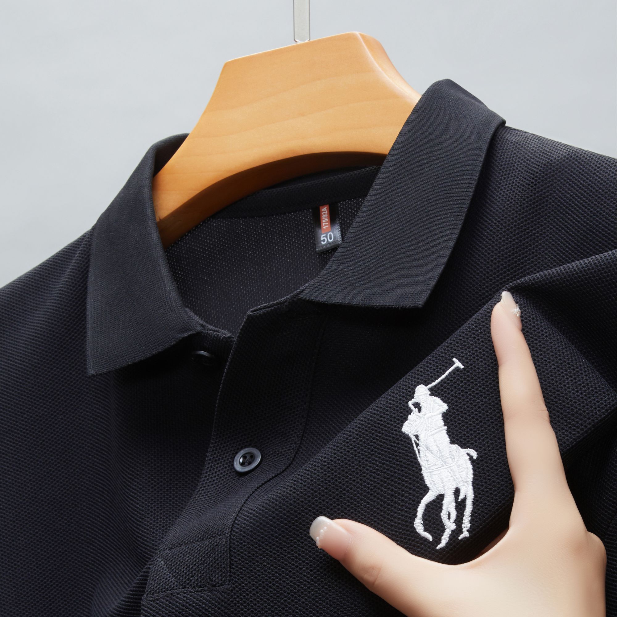 夏季新款男士纯色翻领短袖Polo衫商务休闲透气百搭