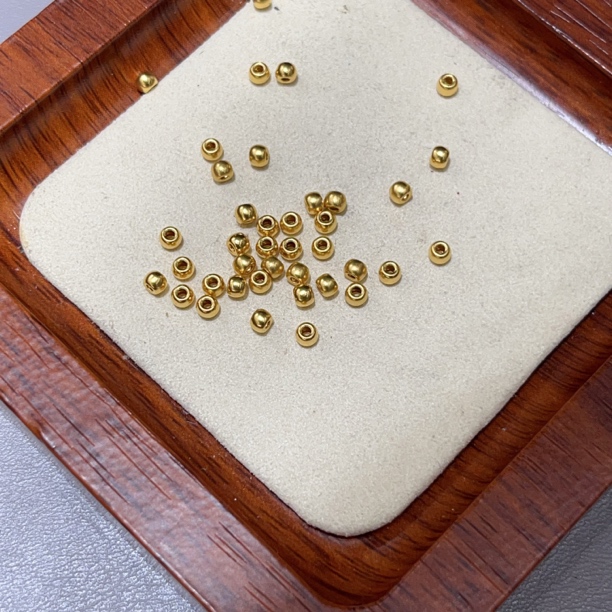 足金999古法卡3MM小金珠可diy手串配件多样性发货发其一