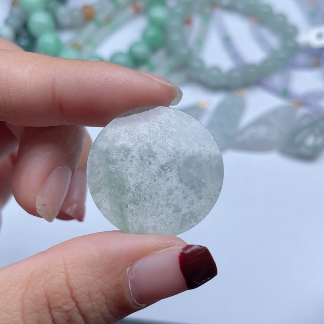 翡翠颈饰未镶嵌纯天然a货缅甸翡翠包邮