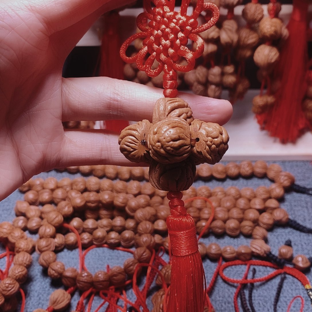 吊坠桃核桃枭挂件