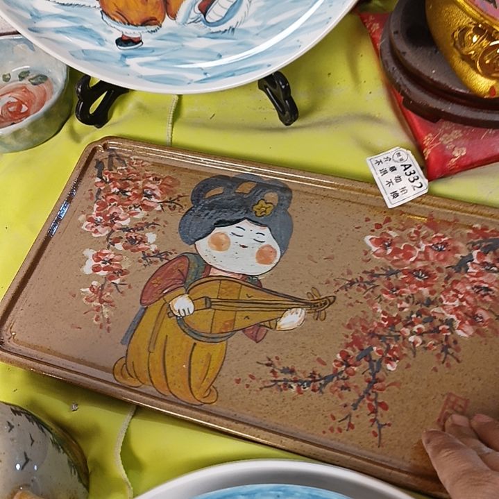 盘哇*景德镇手绘釉下彩