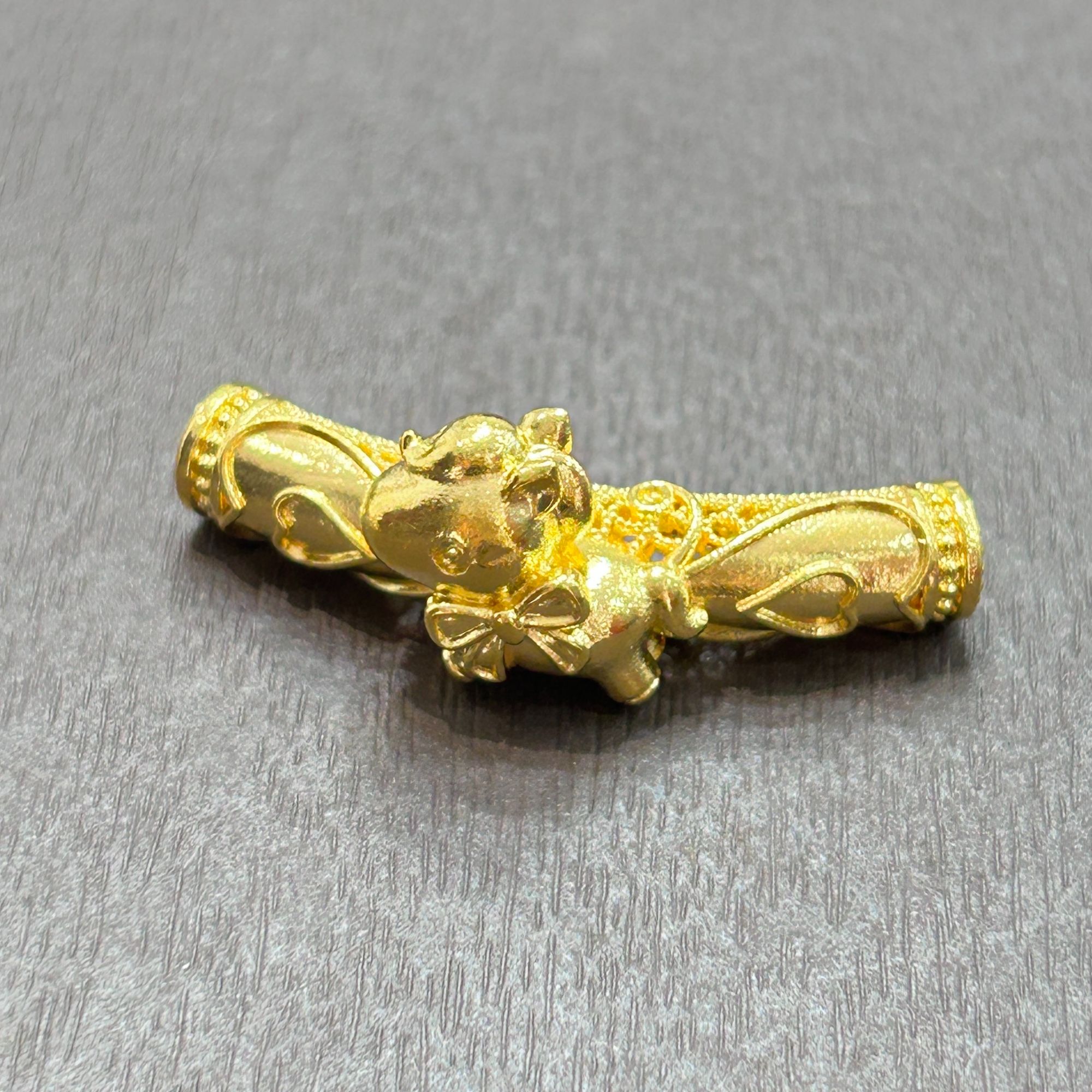 【木子专享】足金999投资金攒黄金小马弯管HJD1356克重多退少补