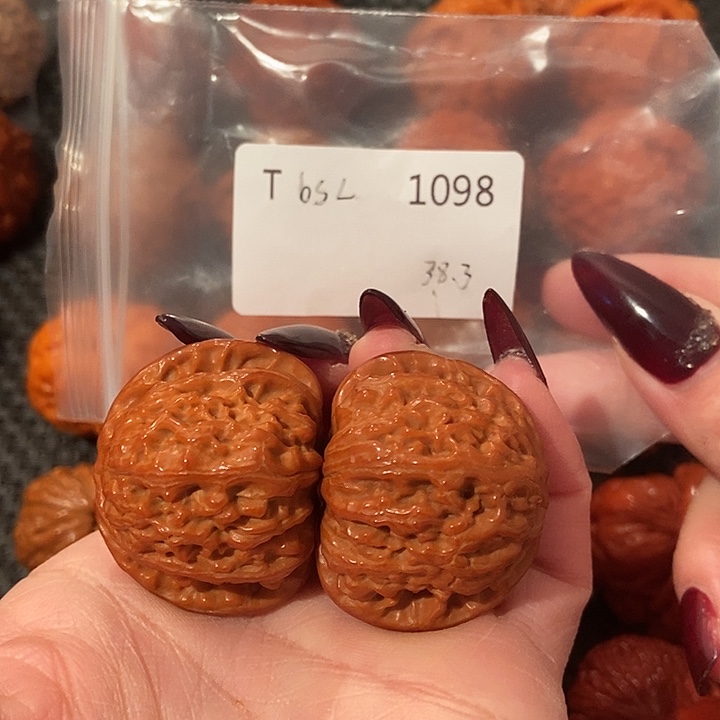 吊坠文玩核桃白狮子38