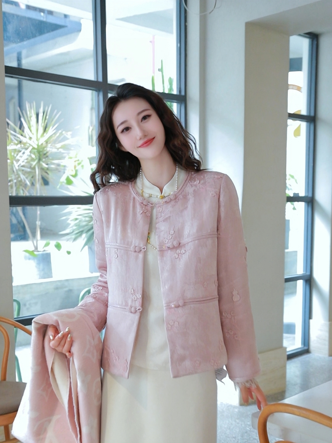 《穗穗定制》时尚冬季中式气质复古加厚加棉保暖外套6991