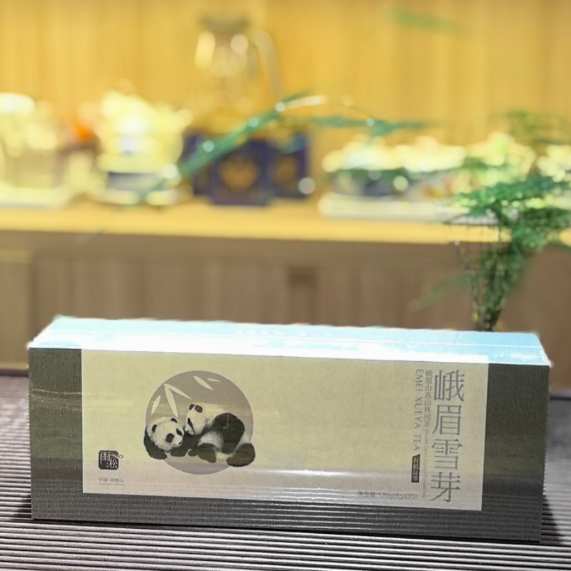 2025新茶峨眉雪芽雨凇120g礼盒明前春茶有机绿茶四川特产线下同款