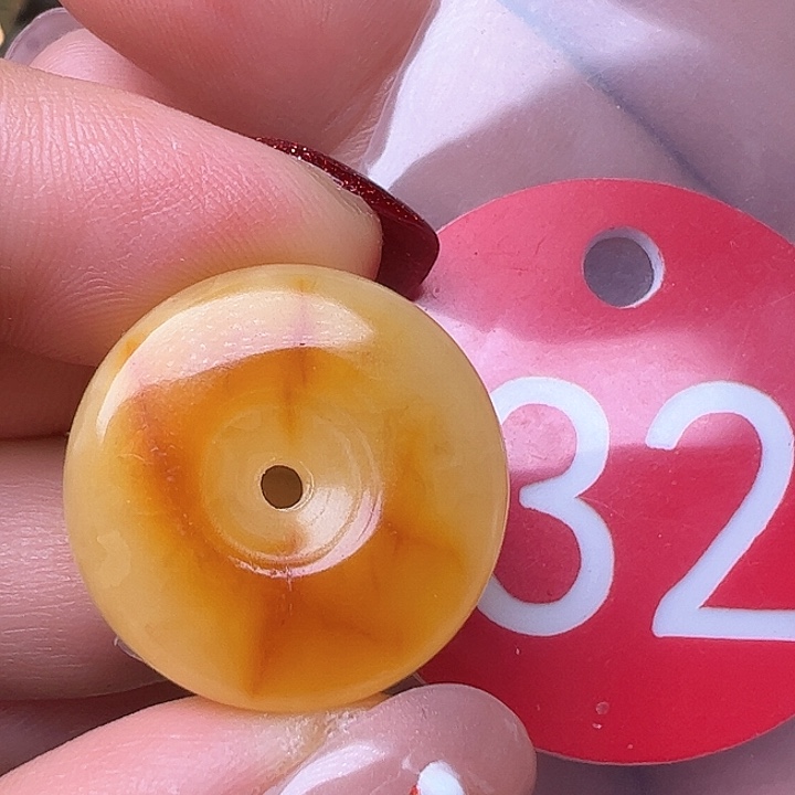 蜜蜡裸石未镶嵌微瑕21.5m m