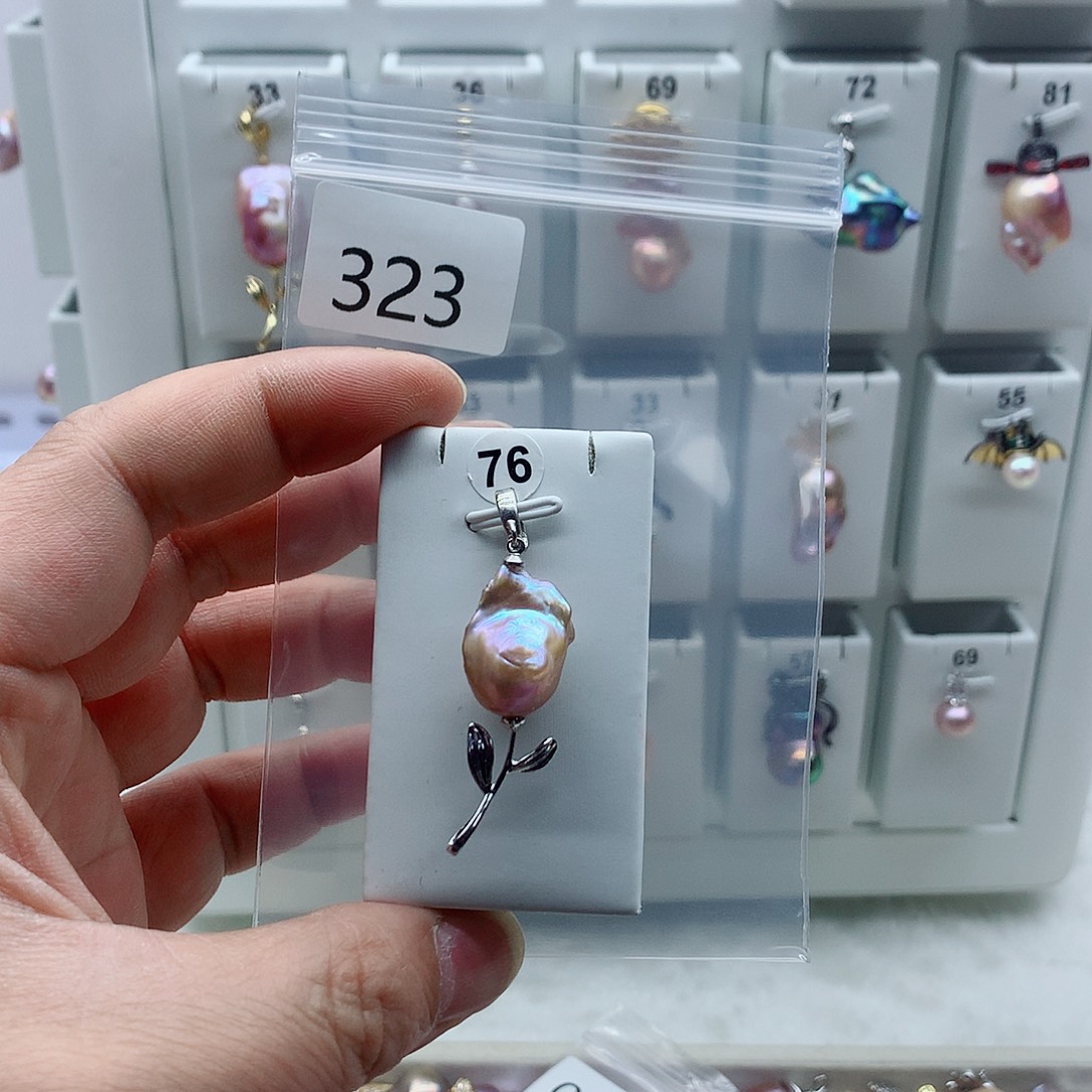 吊坠(不含链)淡水珍珠合金