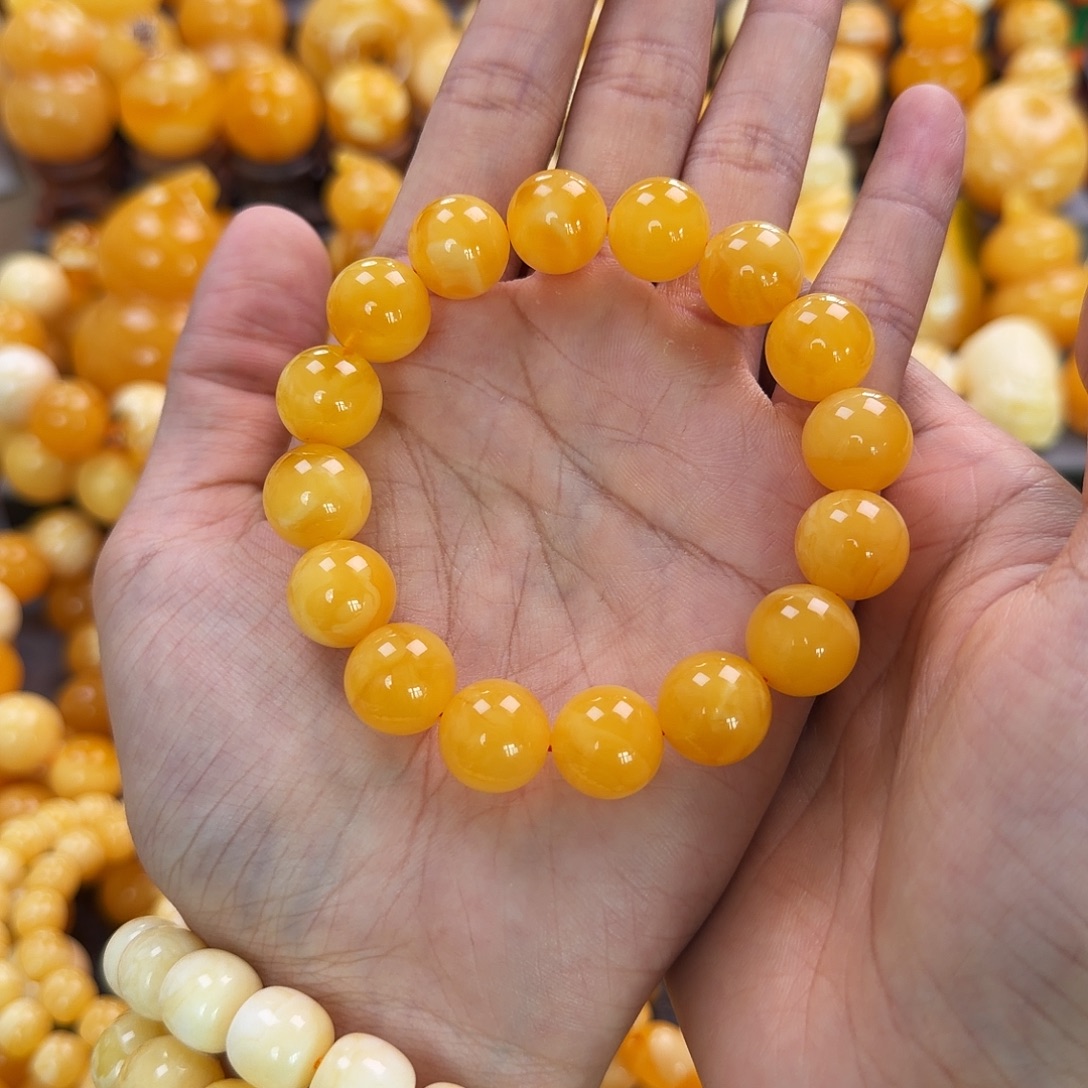 琥珀未镶嵌珠宝奇石14mm同料