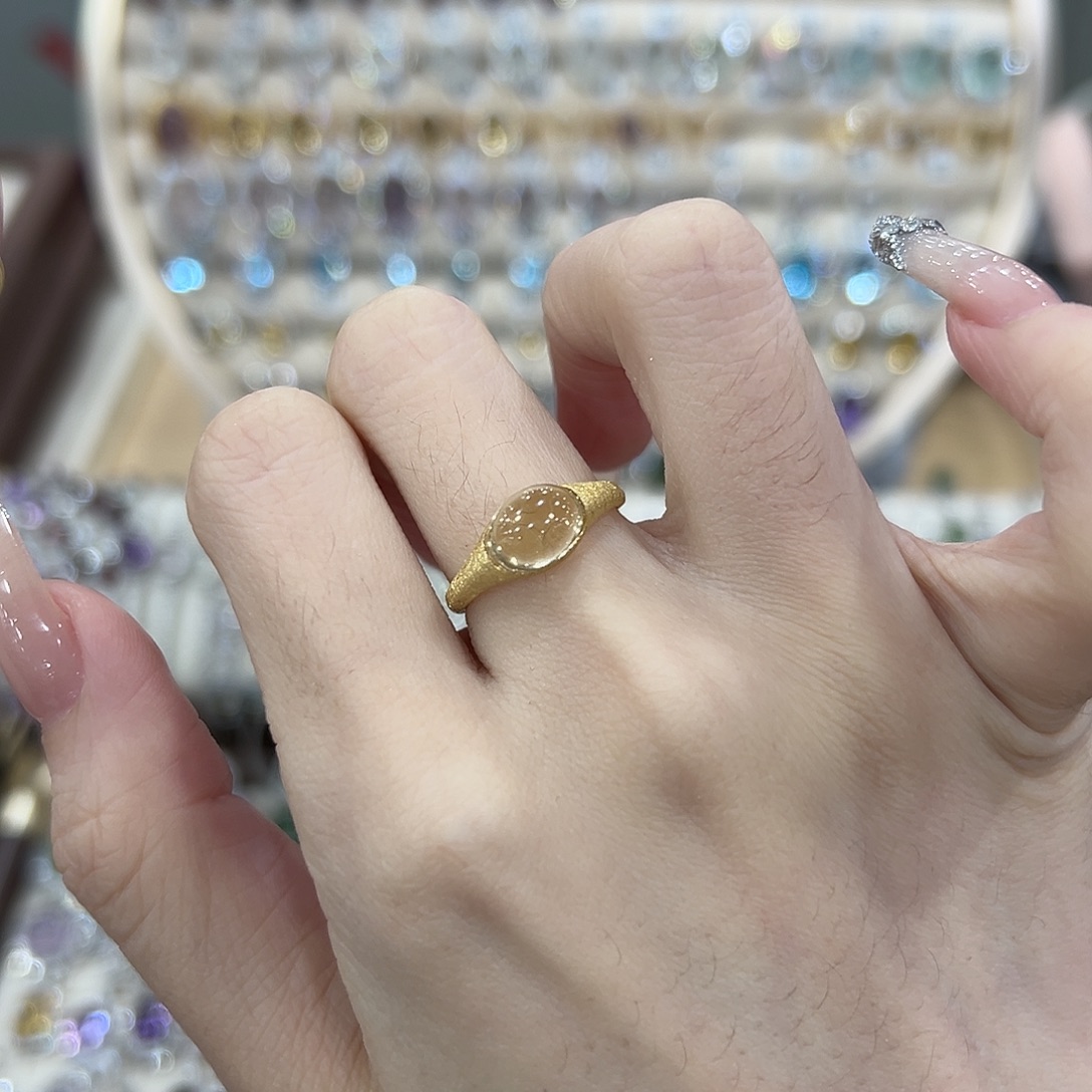 银S925镶嵌戒指黄晶