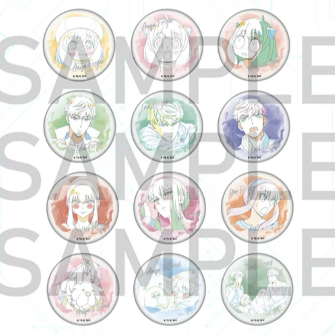 【间谍过家家】原画水彩风吧唧 盲盒代拆【拆卡】