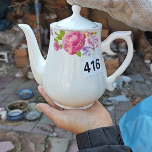 库存瓷片多孔茶壶