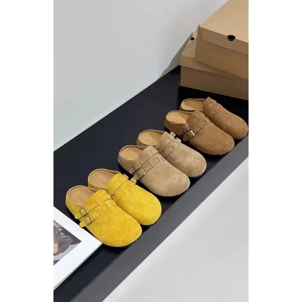 868-801厚底包头半拖鞋勃肯鞋女外穿2025新款春夏季增高一脚