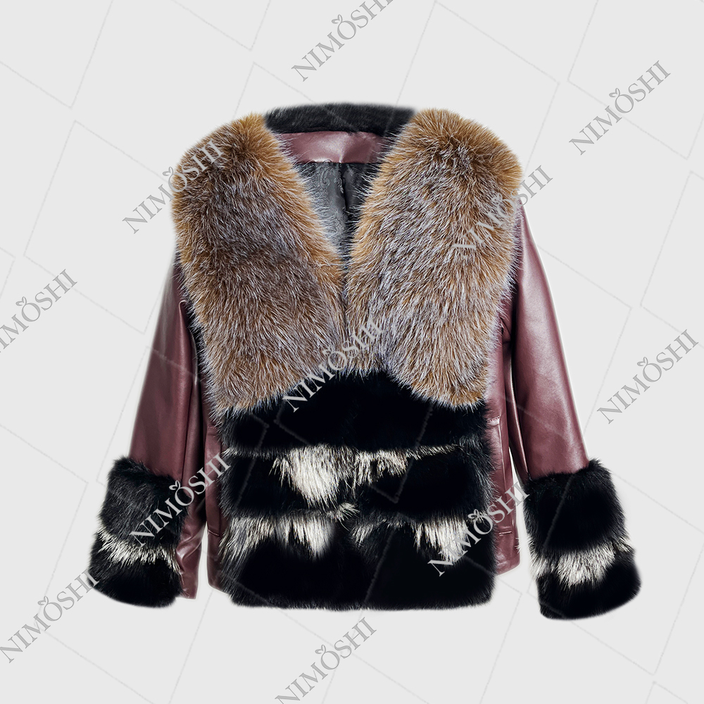 NIMðSHI【莎莎】韩系高级气质女神百搭毛领外套百搭减龄外套P1010