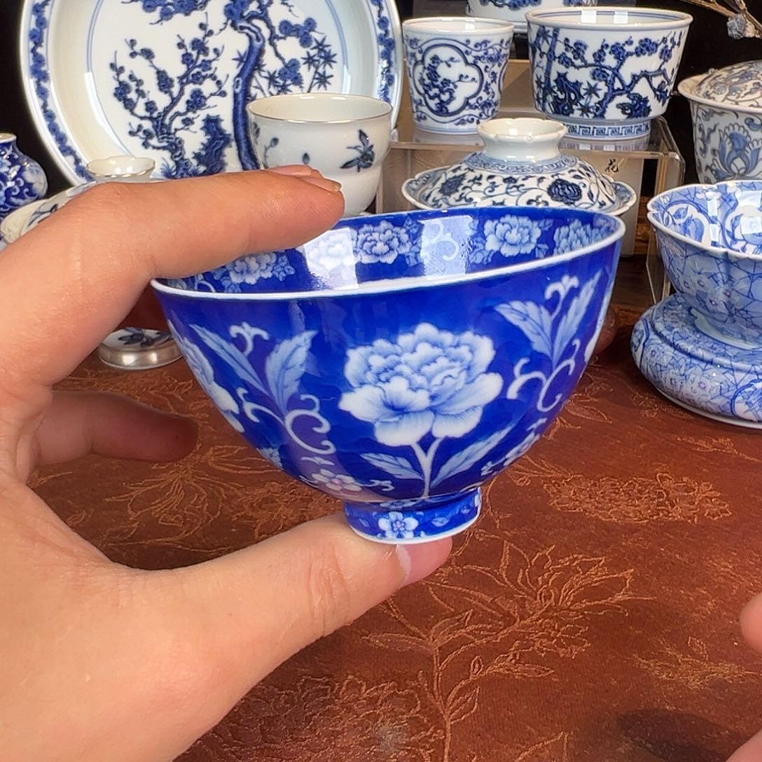 杯子青樵轩暗夜玫瑰鸡心杯